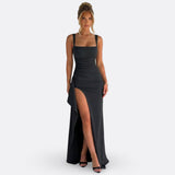 Vitória - Elegantné Maxi Formálne Šaty s Odkrytými Zadnými