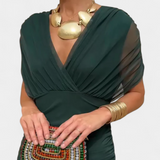Luana - Elegantné šaty s výstrihom do V