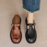 Giulia – Vintage topánky s brogue dizajnom a remienkom