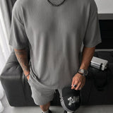 Tričko Oversize Cord Tee – sivá